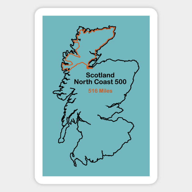 Scotland's North Coast 500 Trail Magnet by numpdog